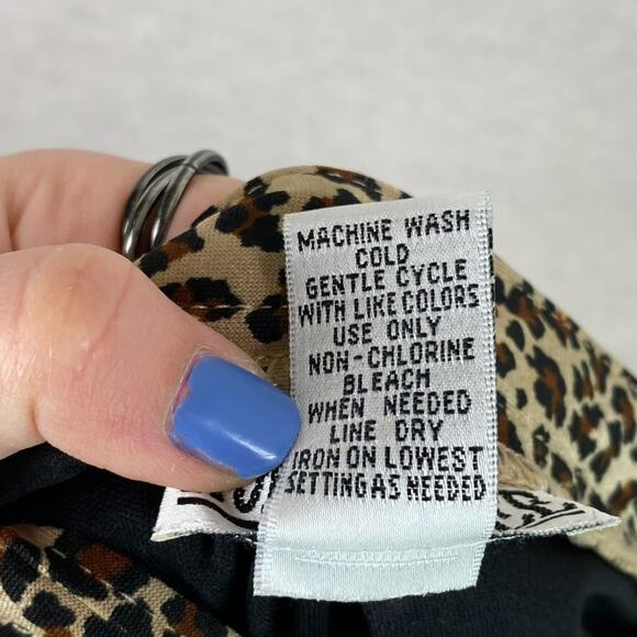 Vintage Robbie Bee Womens Babydoll Maxi Dress Size 14 L Animal Print Grunge Goth - Picture 5 of 9